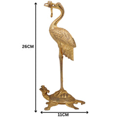 Brass Hamsa Swan Idol – Raj Hamsa, Paramahamsa Figurine, White Swan Sculpture for Home, Temple & Spiritual Decor,Brown, 10.5 Inch, 1 Piece