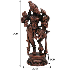Copper Varaha Lakshmi Idol, Tamra Varaha Bhagwati Murti, Varahi Lakshmi Statue, Bhudevi Varaha Pooja Vigraham, Handcrafted Home Temple Decor,Brown, 3 Inch, 1 Piece