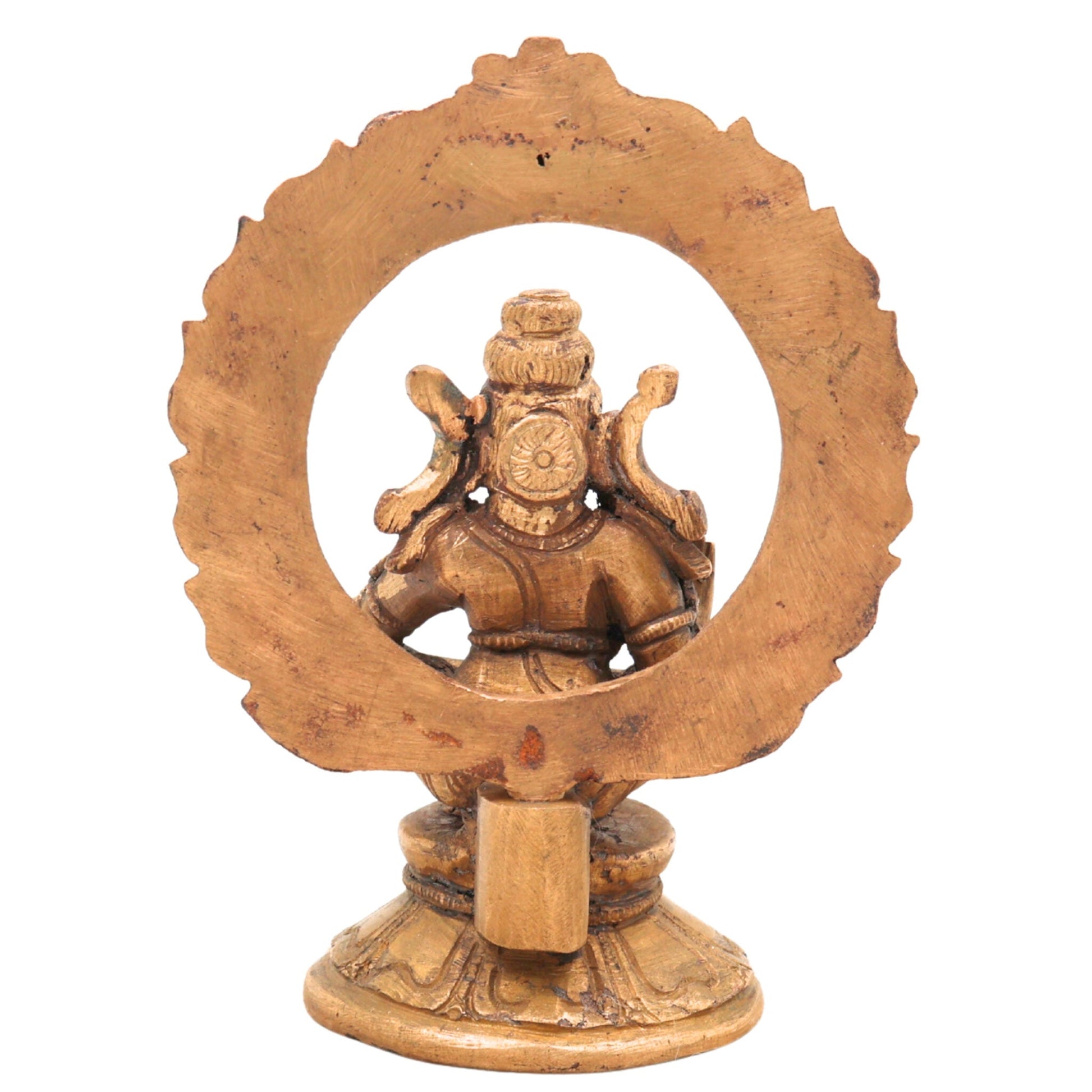 Handcrafted Panchaloha Swami Ayyappa Idol | Bronze Manikanta Sastha Dharma Shastha Murti for Pooja, Temple & Gift,Brown, 4.5 Inch, 1 Piece