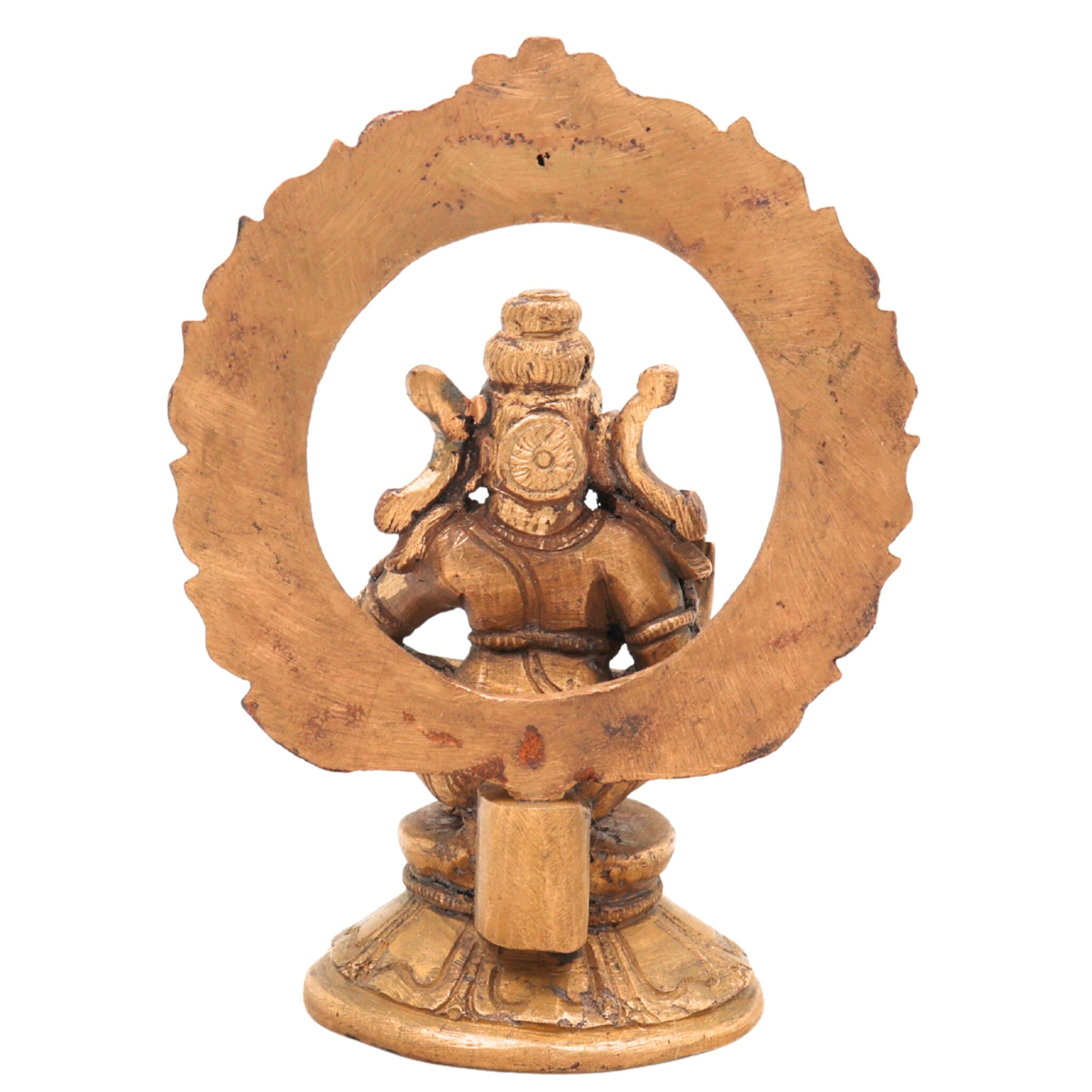 Handcrafted Panchaloha Swami Ayyappa Idol | Bronze Manikanta Sastha Dharma Shastha Murti for Pooja, Temple & Gift,Brown, 4.5 Inch, 1 Piece