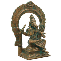 Handcrafted Bronze Varahi Idol | Panchaloha Varahi Murti | Goddess Varahi Statue for Temple & Pooja | South Indian Chola Style Bronze Idol,Brown, 7 Inch, 1 Piece
