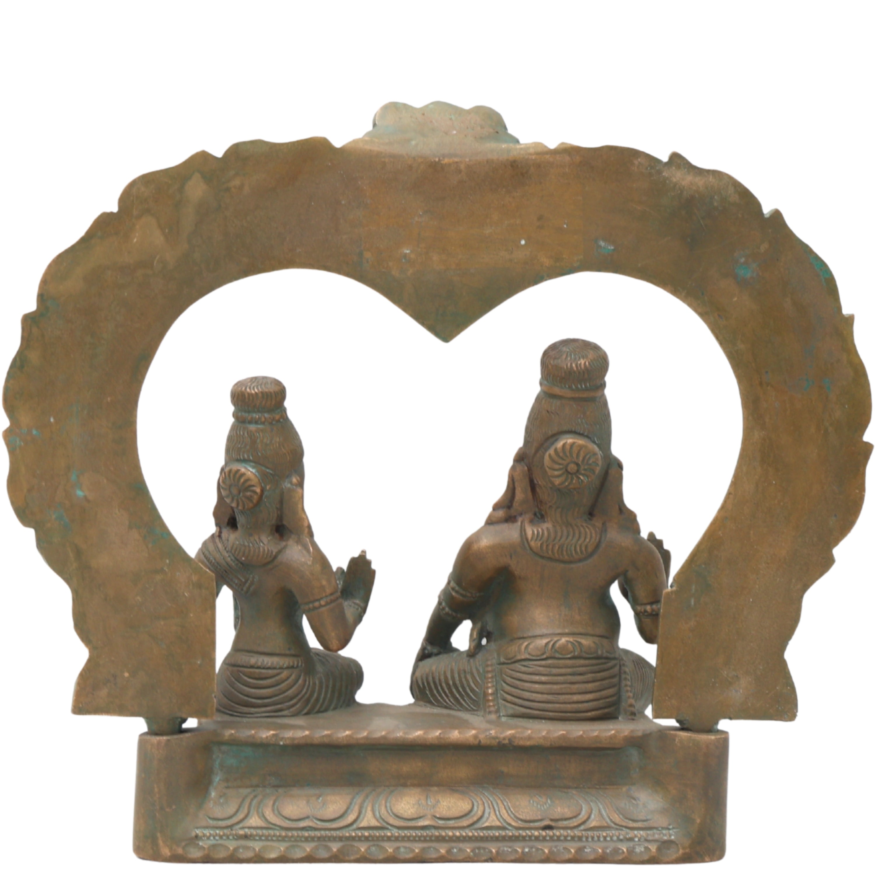 Handcrafted Panchaloha Agastya Rishi and Lopamudra Bronze Idol – Maharishi Agastya & Lopamudra Murti for Pooja, Temple, and Home Decor,Brown, 7 Inch, 1 Piece