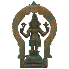 Handcrafted Panchaloha Bronze Ganesha Idol, Chola Style Vinayaka Ganpati Murti, Vighnaharta Ekadanta Ganapati Sculpture for Home & Temple Decor,Brown, 11 Inch, 1 Piece