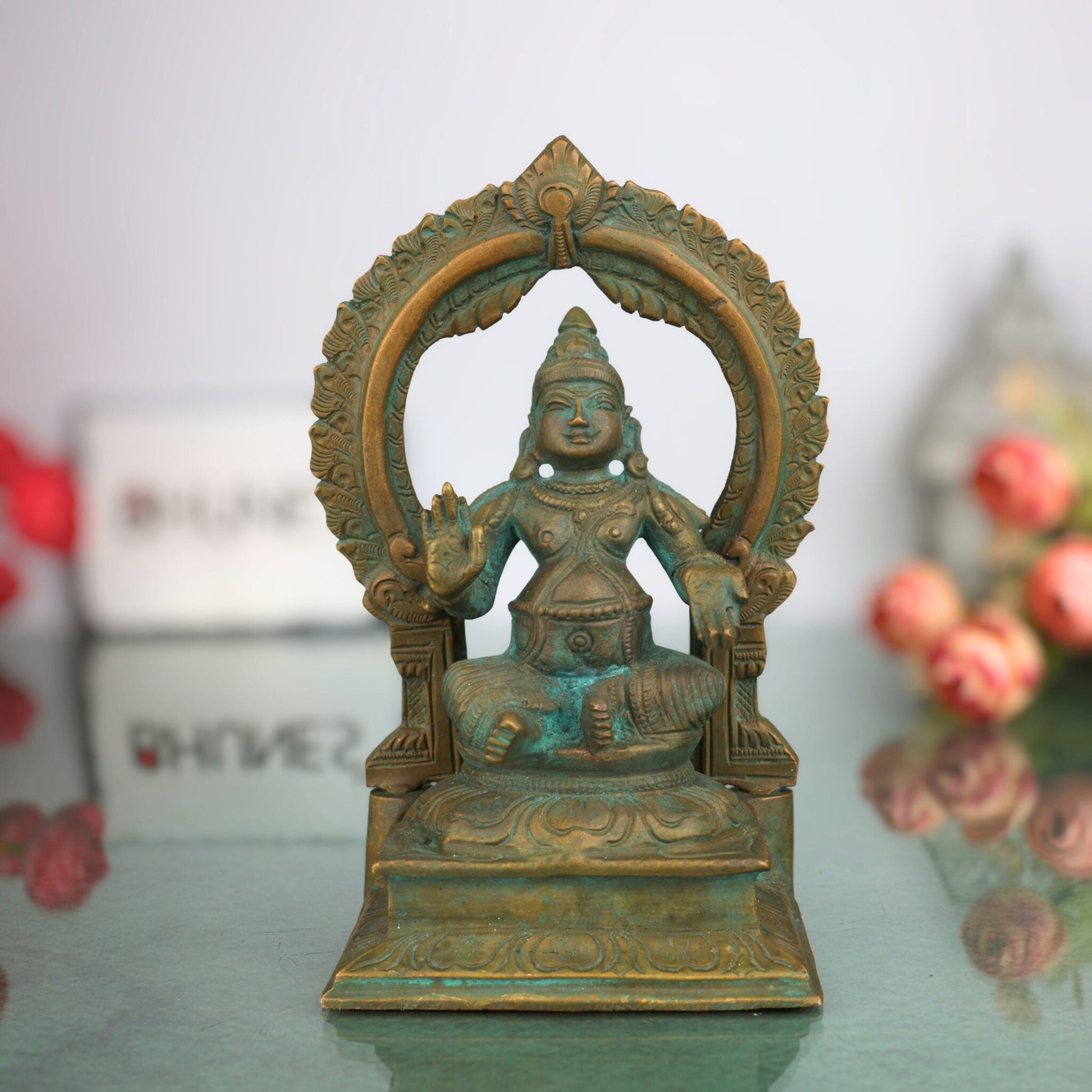 Handcrafted Panchaloha Bronze Kubera Idol | Lord Kuber Murti for Wealth, Prosperity & Good Fortune,Brown, 6.5 Inch, 1 Piece