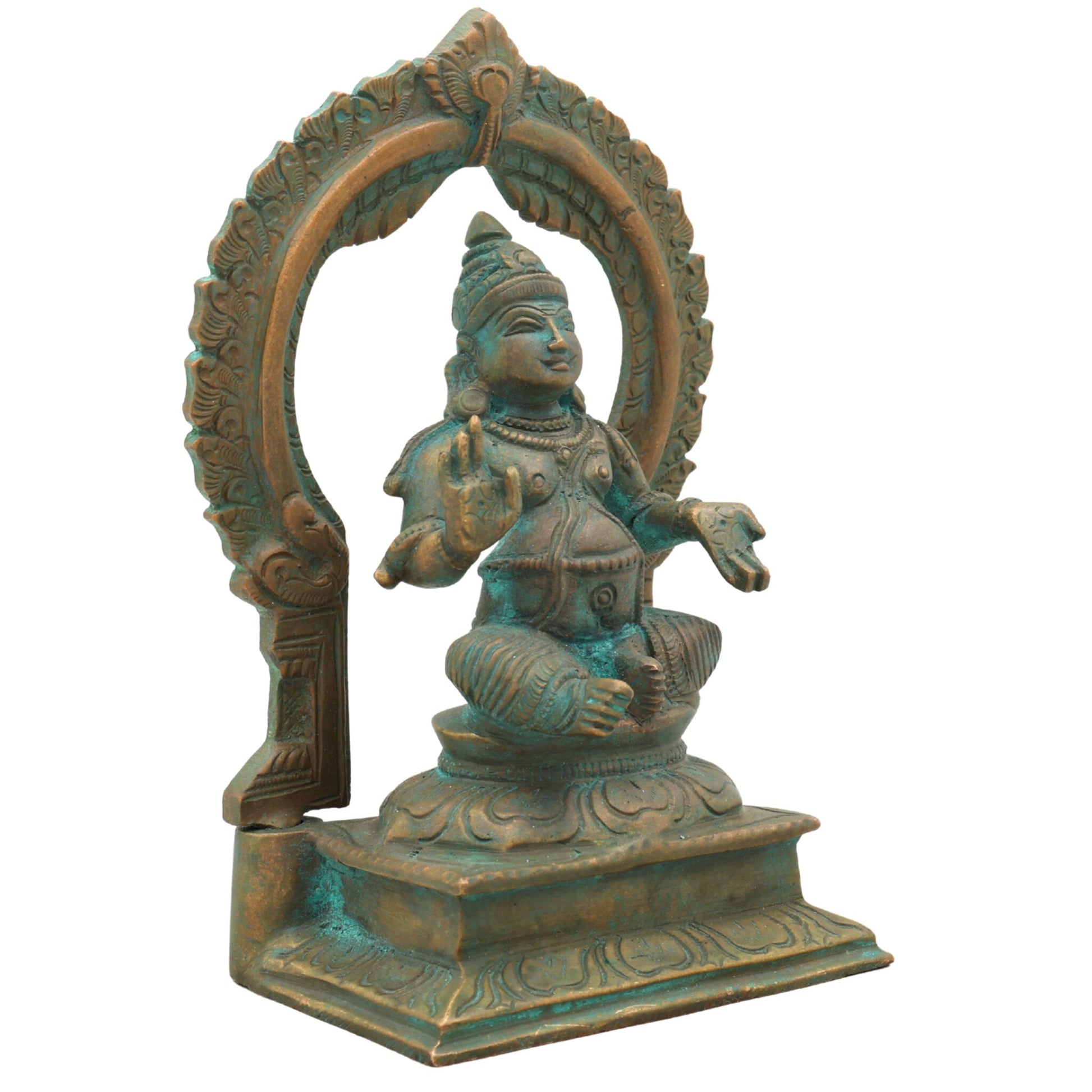 Handcrafted Panchaloha Bronze Kubera Idol | Lord Kuber Murti for Wealth, Prosperity & Good Fortune,Brown, 6.5 Inch, 1 Piece