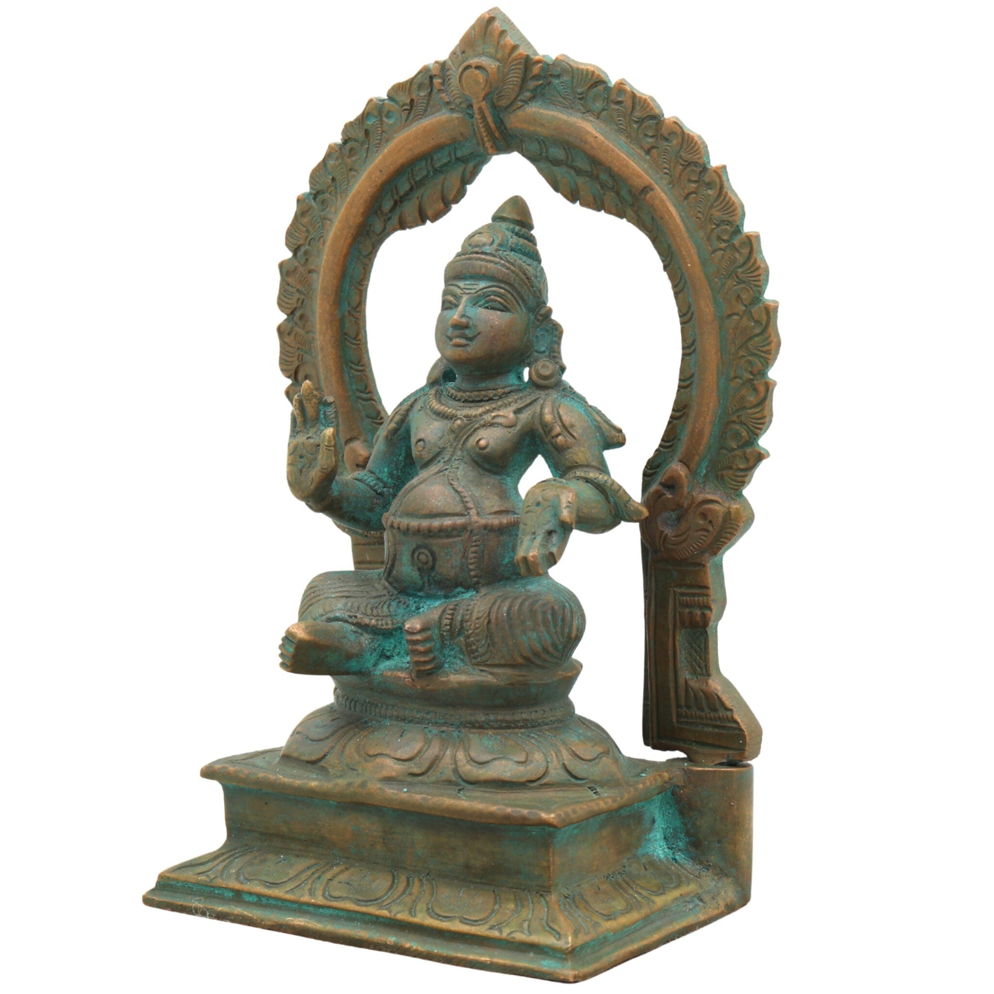 Handcrafted Panchaloha Bronze Kubera Idol | Lord Kuber Murti for Wealth, Prosperity & Good Fortune,Brown, 6.5 Inch, 1 Piece