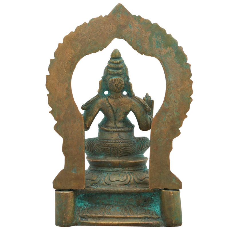 Handcrafted Panchaloha Bronze Kubera Idol | Lord Kuber Murti for Wealth, Prosperity & Good Fortune,Brown, 6.5 Inch, 1 Piece