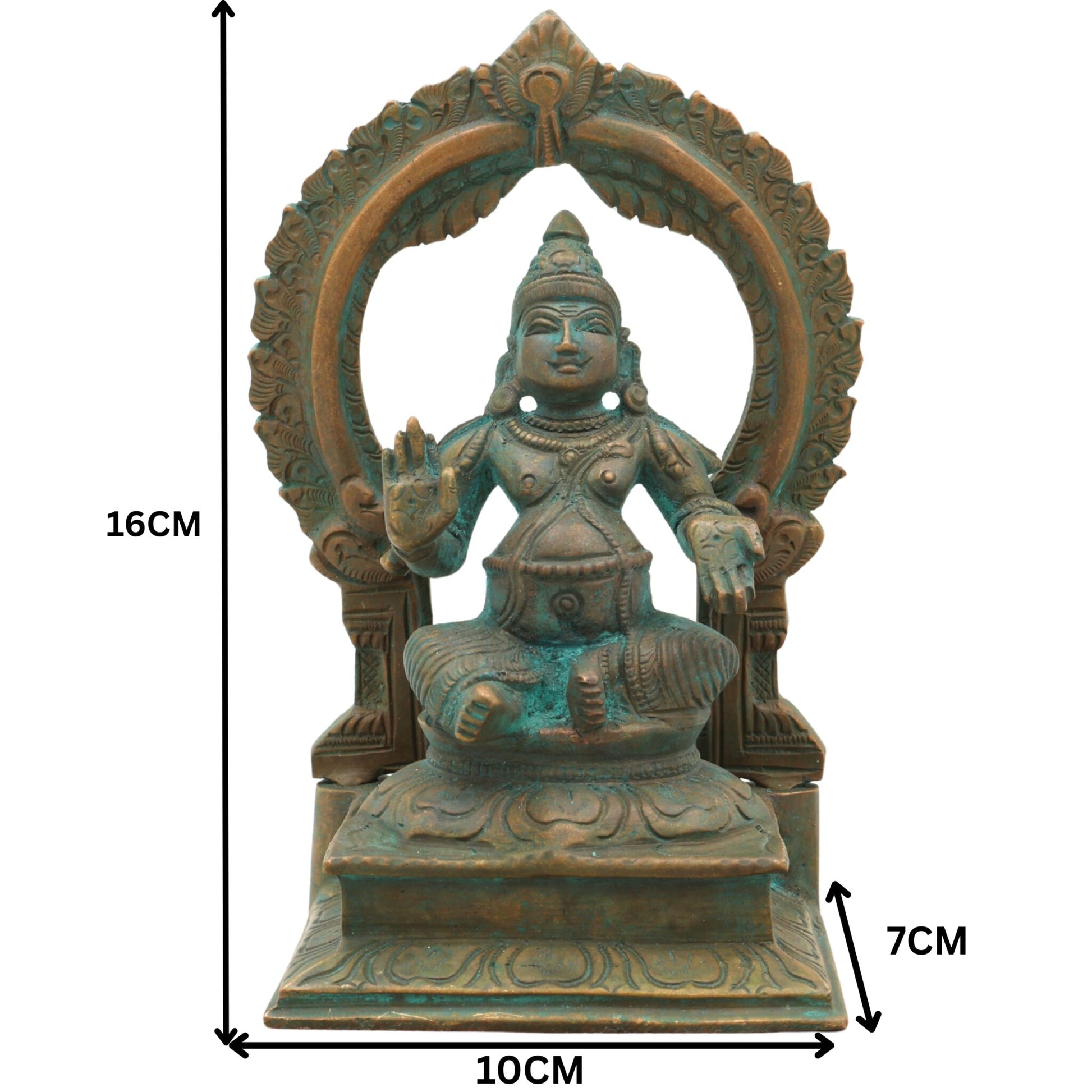 Handcrafted Panchaloha Bronze Kubera Idol | Lord Kuber Murti for Wealth, Prosperity & Good Fortune,Brown, 6.5 Inch, 1 Piece