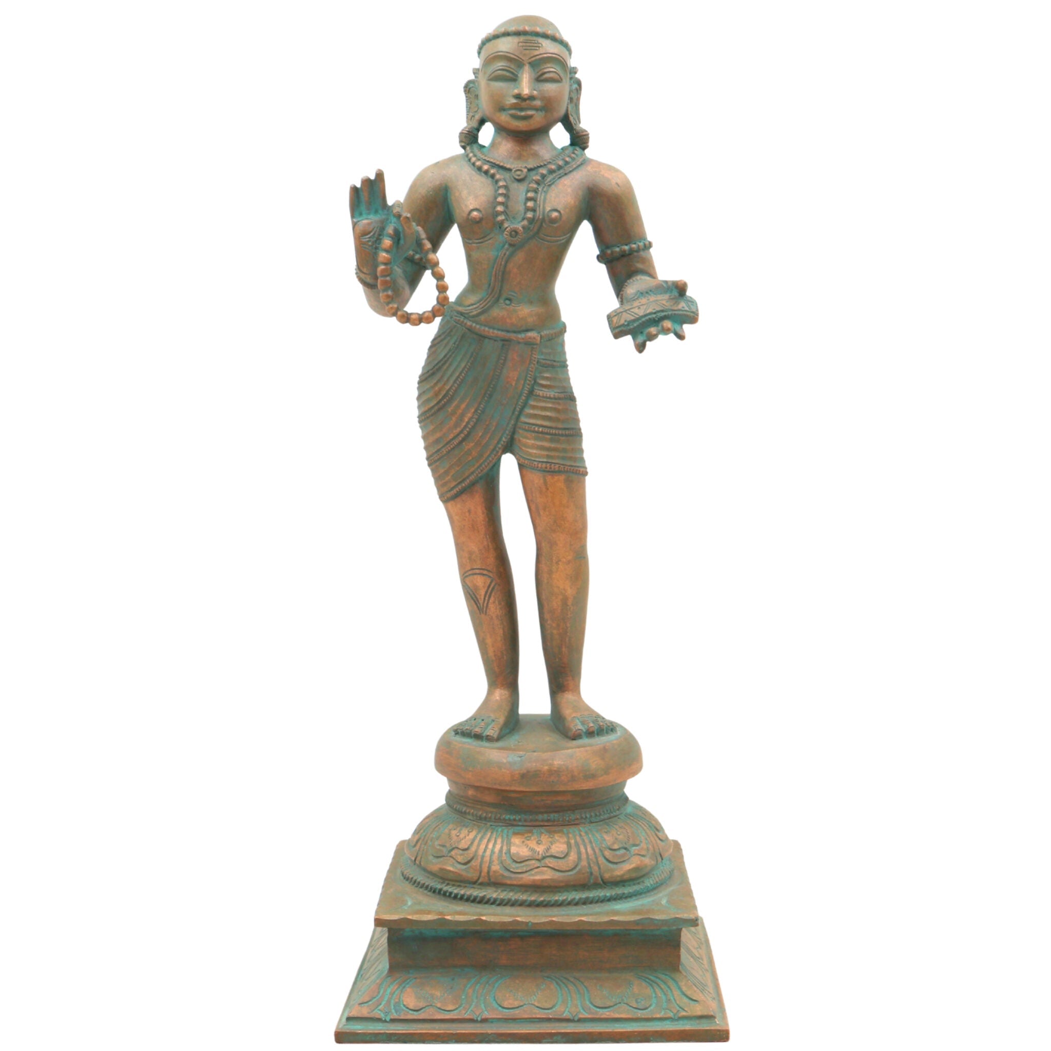 Handcrafted Panchaloha Bronze Murugan Idol – Swaminatha, Subramanya, Shanmukha, Skanda, Kartikeya Statue for Temple & Home Decor,Brown, 13.5 Inch, 1 Piece