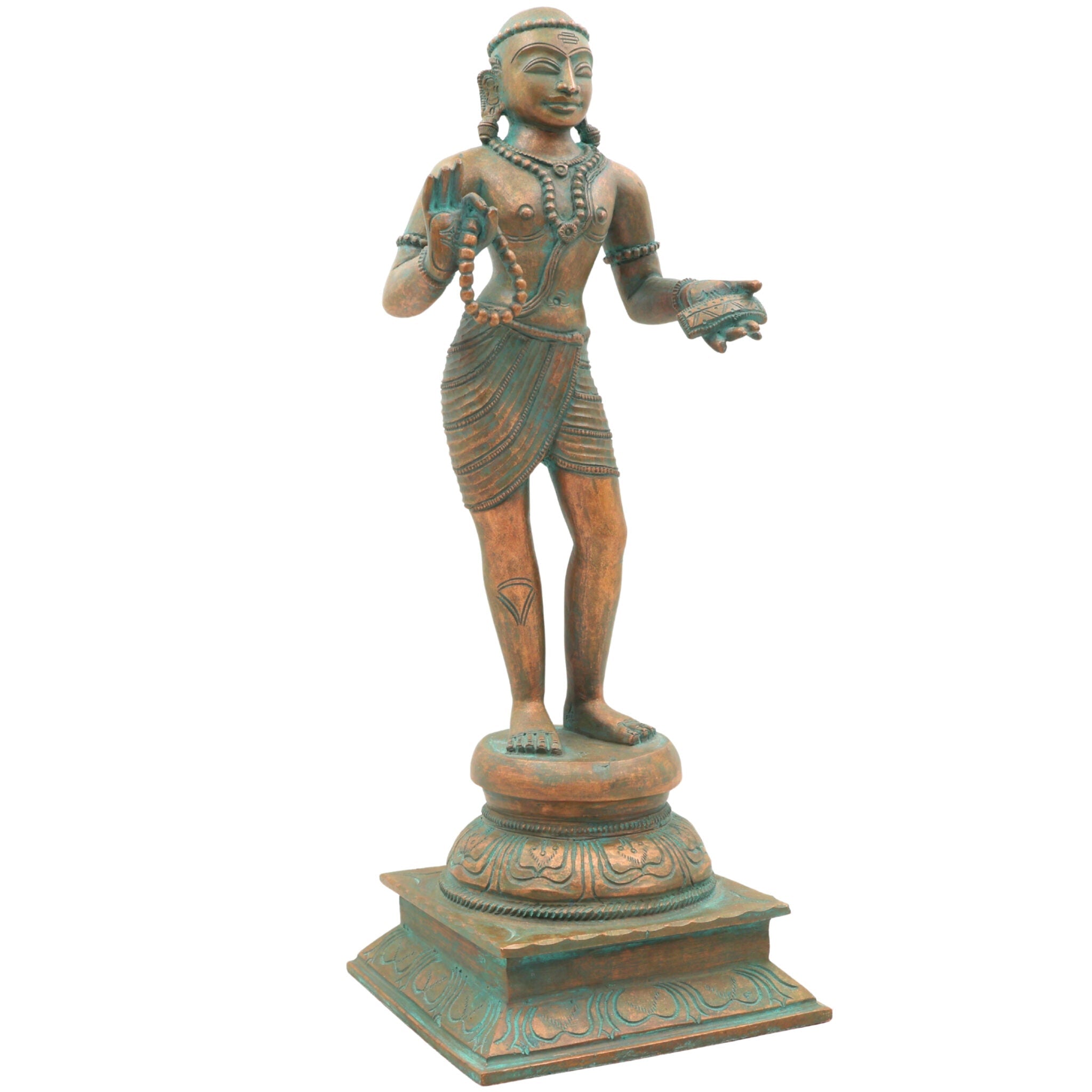 Handcrafted Panchaloha Bronze Murugan Idol – Swaminatha, Subramanya, Shanmukha, Skanda, Kartikeya Statue for Temple & Home Decor,Brown, 13.5 Inch, 1 Piece