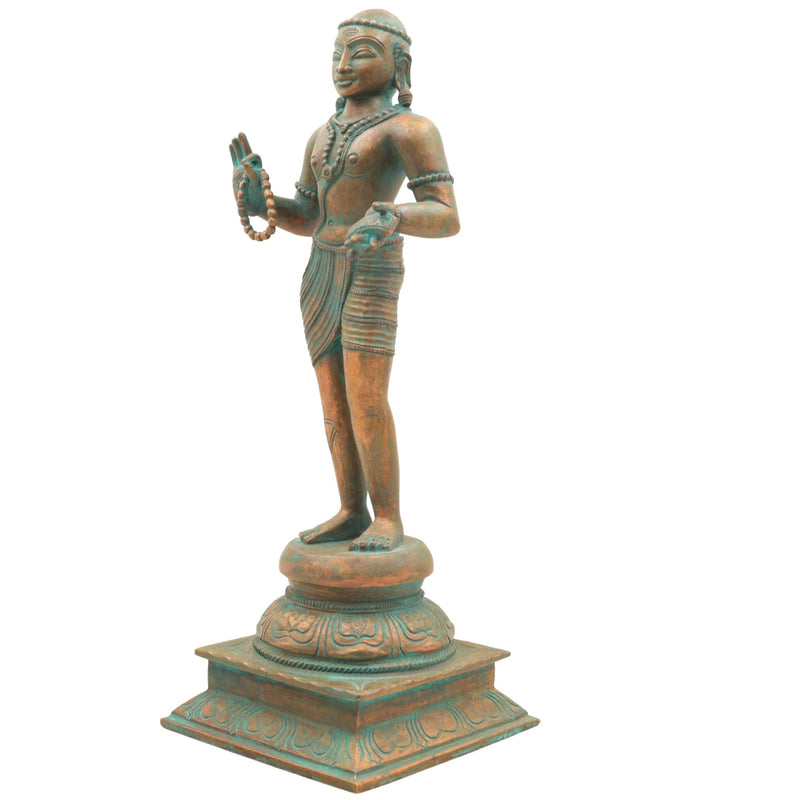 Handcrafted Panchaloha Bronze Murugan Idol – Swaminatha, Subramanya, Shanmukha, Skanda, Kartikeya Statue for Temple & Home Decor,Brown, 13.5 Inch, 1 Piece