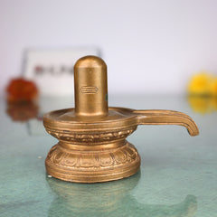 Handmade Bronze Shiva Lingam Idol | Panchaloha Shiva Linga, Shivling, Mahalingam, Jyotirlingam for Home, Temple & Pooja Decor,Brown, 3 Inch, 1 Piece