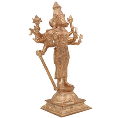 Handcrafted Bronze Varahi Devi Idol | Panchaloha Varahi Amman Statue | South Indian Temple & Home Decor,Brown, 11 Inch, 1 Piece