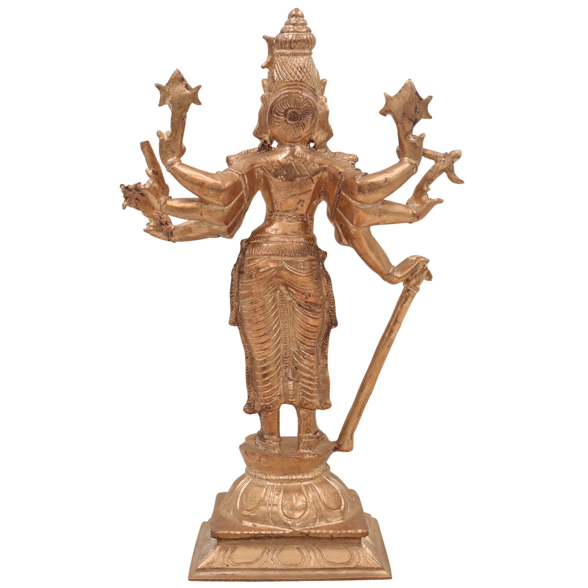 Handcrafted Bronze Varahi Devi Idol | Panchaloha Varahi Amman Statue | South Indian Temple & Home Decor,Brown, 11 Inch, 1 Piece