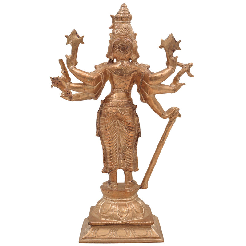 Handcrafted Bronze Varahi Devi Idol | Panchaloha Varahi Amman Statue | South Indian Temple & Home Decor,Brown, 11 Inch, 1 Piece