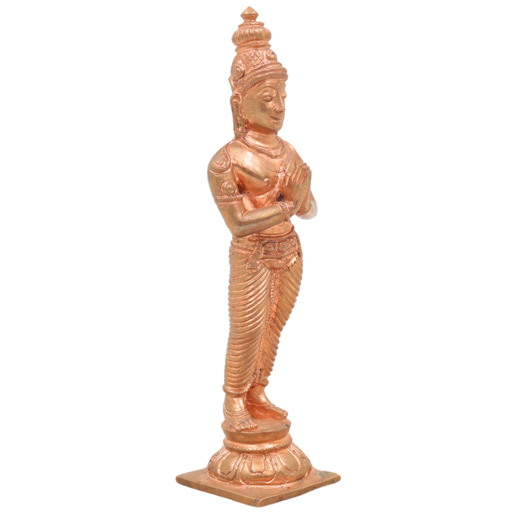 Divine Panchaloha Sundaram Idol, Sundara Sundaresha Sundareswaran Sundaramoorthy Murti, Handcrafted Chola-Style Bronze Deity for Home Mandir & Temple,Brown, 6 Inch, 1 Piece