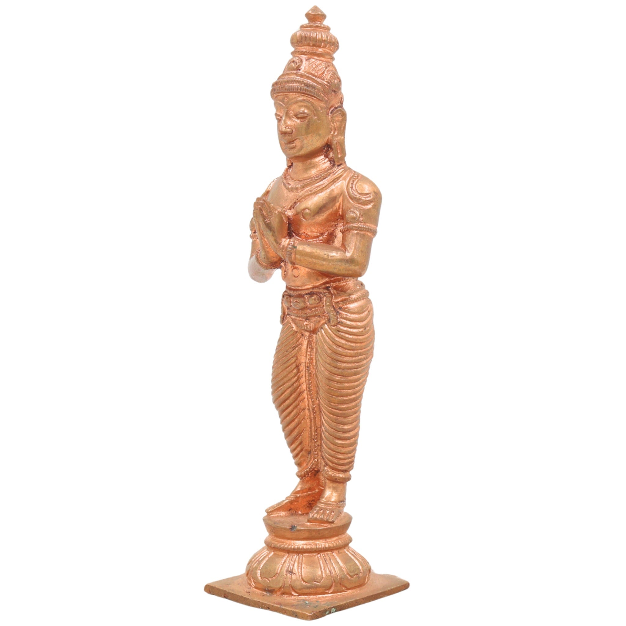 Divine Panchaloha Sundaram Idol, Sundara Sundaresha Sundareswaran Sundaramoorthy Murti, Handcrafted Chola-Style Bronze Deity for Home Mandir & Temple,Brown, 6 Inch, 1 Piece