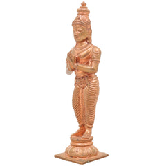 Divine Panchaloha Sundaram Idol, Sundara Sundaresha Sundareswaran Sundaramoorthy Murti, Handcrafted Chola-Style Bronze Deity for Home Mandir & Temple,Brown, 6 Inch, 1 Piece