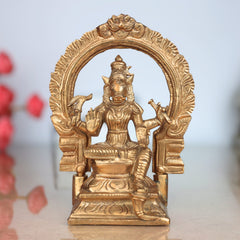 Handcrafted Bronze Varahi Idol | Panchaloha Varahi Murti | South Indian Goddess Sculpture for Pooja & Temple Decor,Brown, 6 Inch, 1 Piece