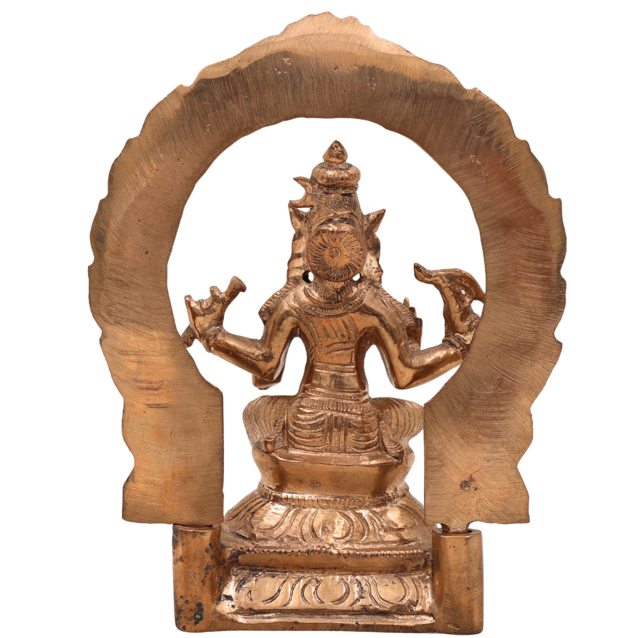 Handcrafted Bronze Varahi Idol | Panchaloha Varahi Murti | South Indian Goddess Sculpture for Pooja & Temple Decor,Brown, 6 Inch, 1 Piece