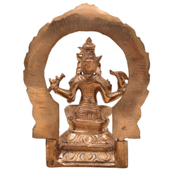 Handcrafted Bronze Varahi Idol | Panchaloha Varahi Murti | South Indian Goddess Sculpture for Pooja & Temple Decor,Brown, 6 Inch, 1 Piece