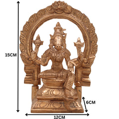 Handcrafted Bronze Panchaloha Varahi Amman Devi Idol – Chola Art South Indian Varahi Mata / Varahi Shakti / Maha Varahi Statue for Puja & Temple,Gold, 6 Inch, 1 Piece
