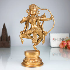 Handmade Bronze Kurukulla Devi Idol | Red Tara (Raktatara) in Panchaloha | Shakti Akarshana Yogini Sculpture for Tantra & Pooja,Gold, 10 Inch, 1 Piece