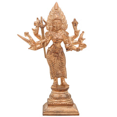 Handcrafted Bronze Mariamman / Mariyamma Panchaloha Idol – Traditional Chola Art South Indian Village Goddess Statue for Temple & Home Decor,Gold, 6.5 Inch, 1 Piece