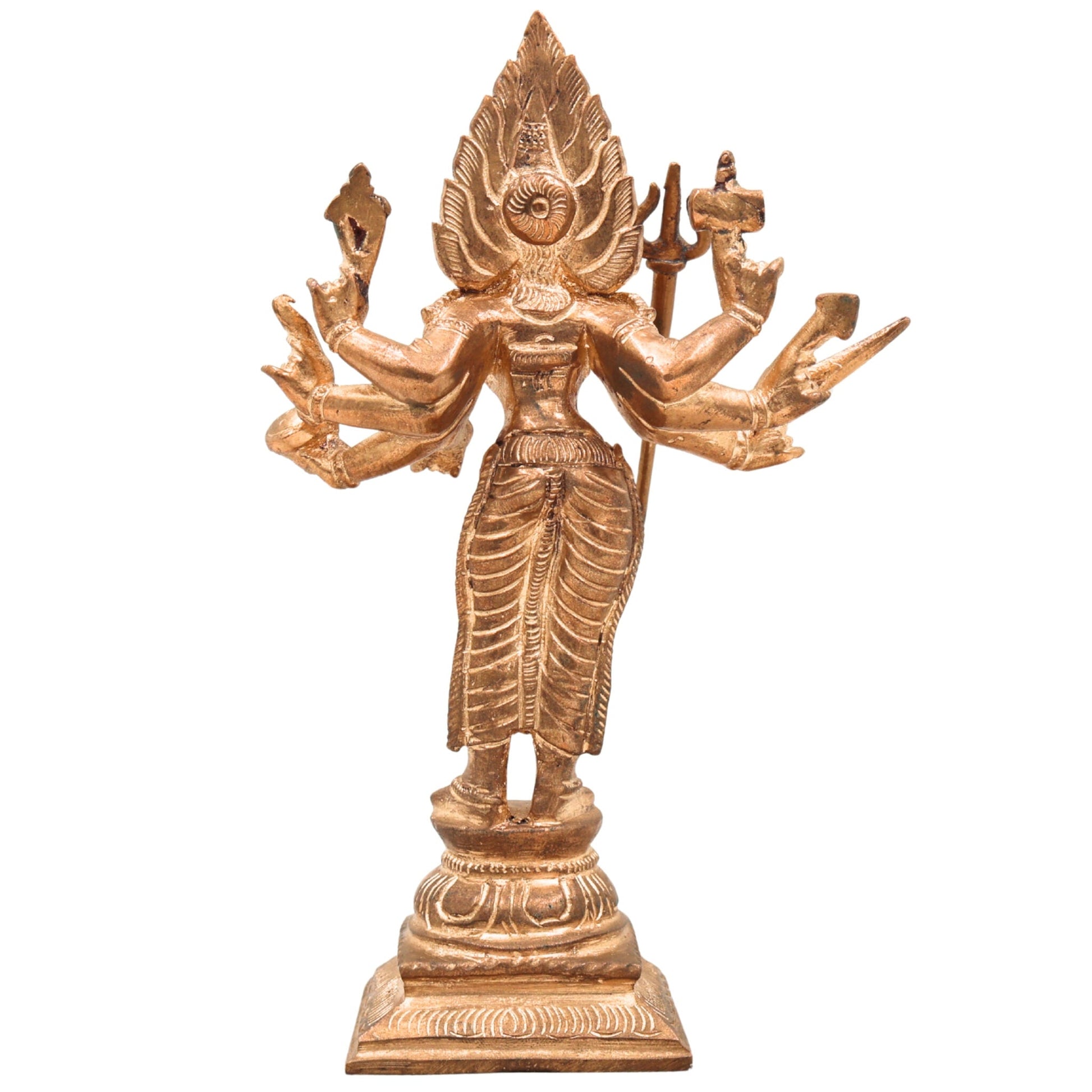 Handcrafted Bronze Mariamman / Mariyamma Panchaloha Idol – Traditional Chola Art South Indian Village Goddess Statue for Temple & Home Decor,Gold, 6.5 Inch, 1 Piece