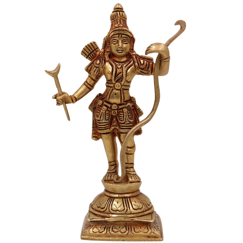 Brass Sri Ram Idol | Shri Ram Murti | Lord Rama Statue | Ramachandra Figurine for Pooja Room, Home, Temple & Office Decor,Brown, 7.5 Inch, 1 Piece