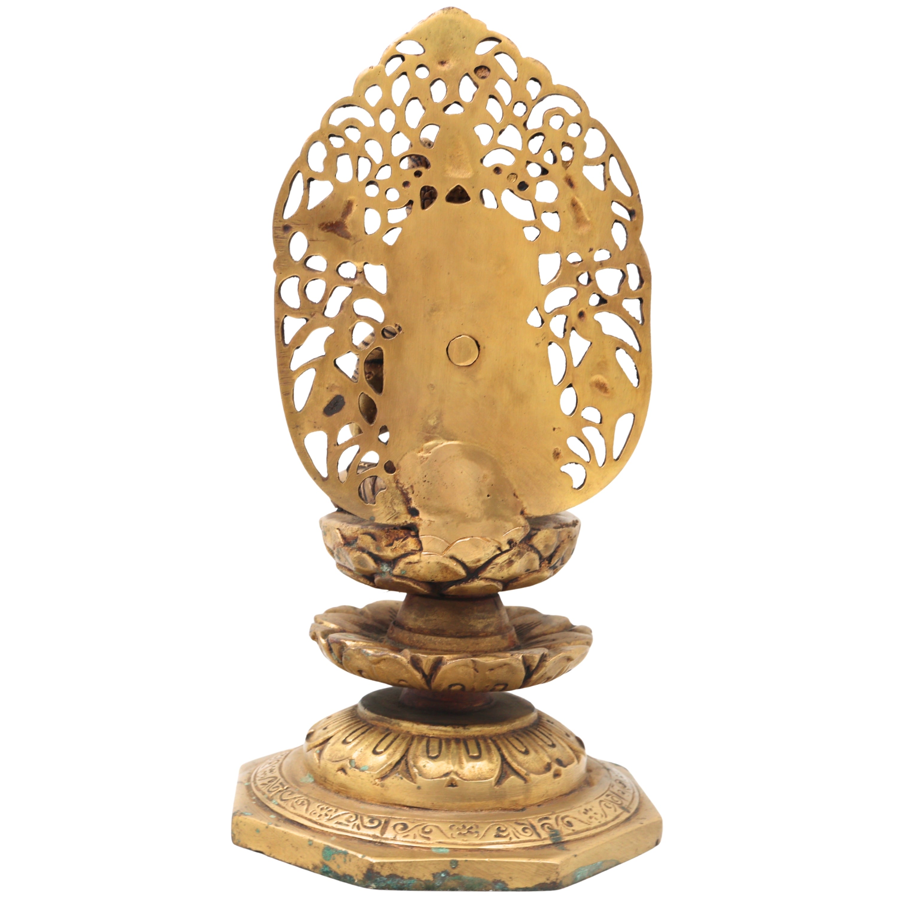 Brass Buddha Idol, Meditating Buddha Statue, Gautama Buddha Murti, Shakyamuni Buddha Figurine for Home, Temple, Office & Spiritual Gifting,Gold, 8 Inch, 1 Piece