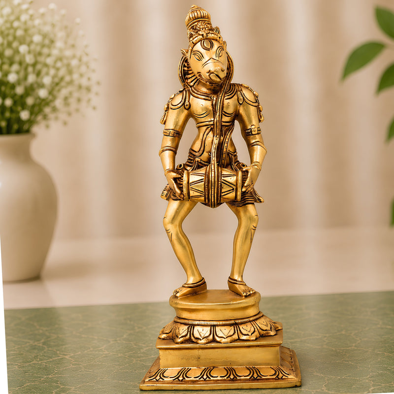 Brass Varaha Idol | Musical Varaha Murti / Vigraha for Home Decor, Temple, Pooja & Spiritual Gifting,Gold, 13 Inch, 1 Piece