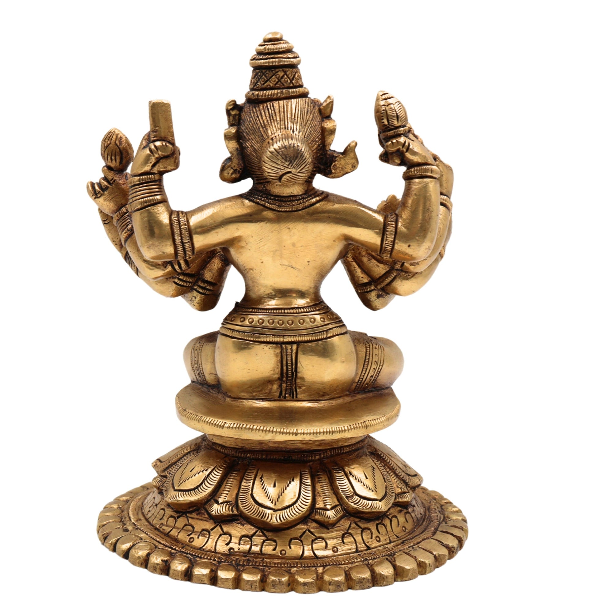 Brass Ardhanarishvara Idol with High Hands | Ardhanari Shiva Parvati Murti | Handcrafted Ardhanarishwara Statue for Pooja, Home Temple, Décor, Gifts, Gold, 7.5 Inch, 1 Piece