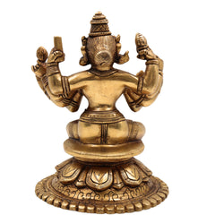 Brass Ardhanarishvara Idol with High Hands | Ardhanari Shiva Parvati Murti | Handcrafted Ardhanarishwara Statue for Pooja, Home Temple, Décor, Gifts, Gold, 7.5 Inch, 1 Piece