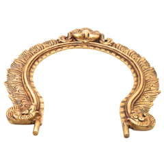 Bhunes Traditional Brass Prabhavali for Home Temple & Wall Decor – Decorative Arch Backdrop for God Idols | Handcrafted Deity Aura Frame, Gold, 13 Inch, 1 Piece