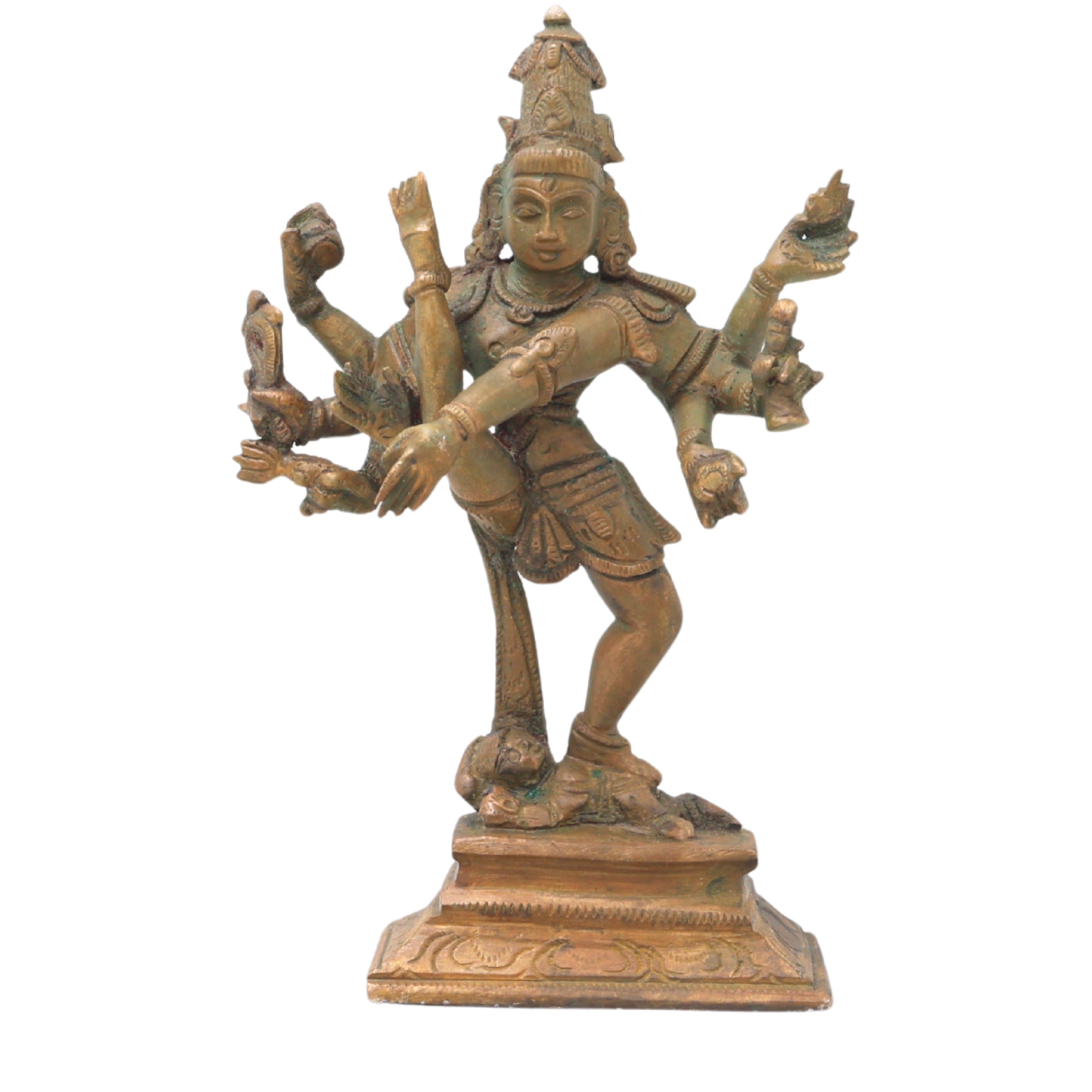 Handmade Panchaloha Nataraja Idol, Bronze Dancing Shiva Statue, Tandav Natraj Murti, Hindu God Decor, Temple Figurine, Shiva Tandava Idol, Brown, 6 Inch, 1 Piece
