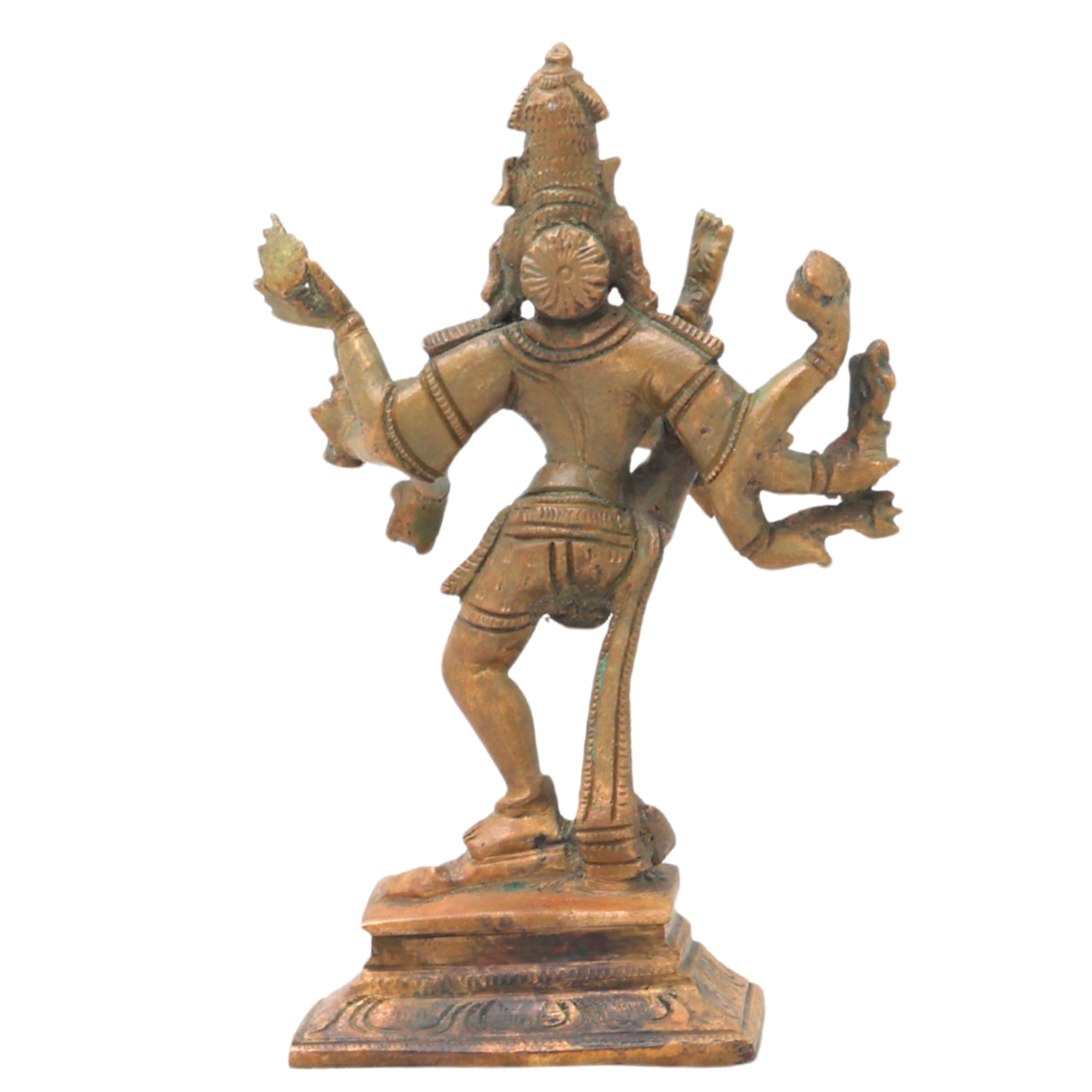 Handmade Panchaloha Nataraja Idol, Bronze Dancing Shiva Statue, Tandav Natraj Murti, Hindu God Decor, Temple Figurine, Shiva Tandava Idol, Brown, 6 Inch, 1 Piece