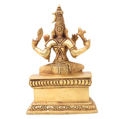 Brass RajaRajeshwari Idol | Tripura Sundari Murti | Lalita Shodashi Kamakshi Sculpture | Hindu Goddess Pooja Idol | Home & Temple Decor,Gold, 8 Inch, 1 Piece