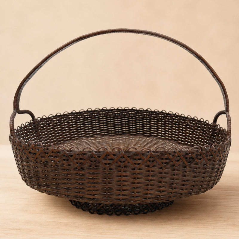 Bhunes Brass Antique Very Beautiful Brass Flower Holder, Phuldali, Traditional Poja Items Holder,Brown, 9.5 Inch, 1 Piece