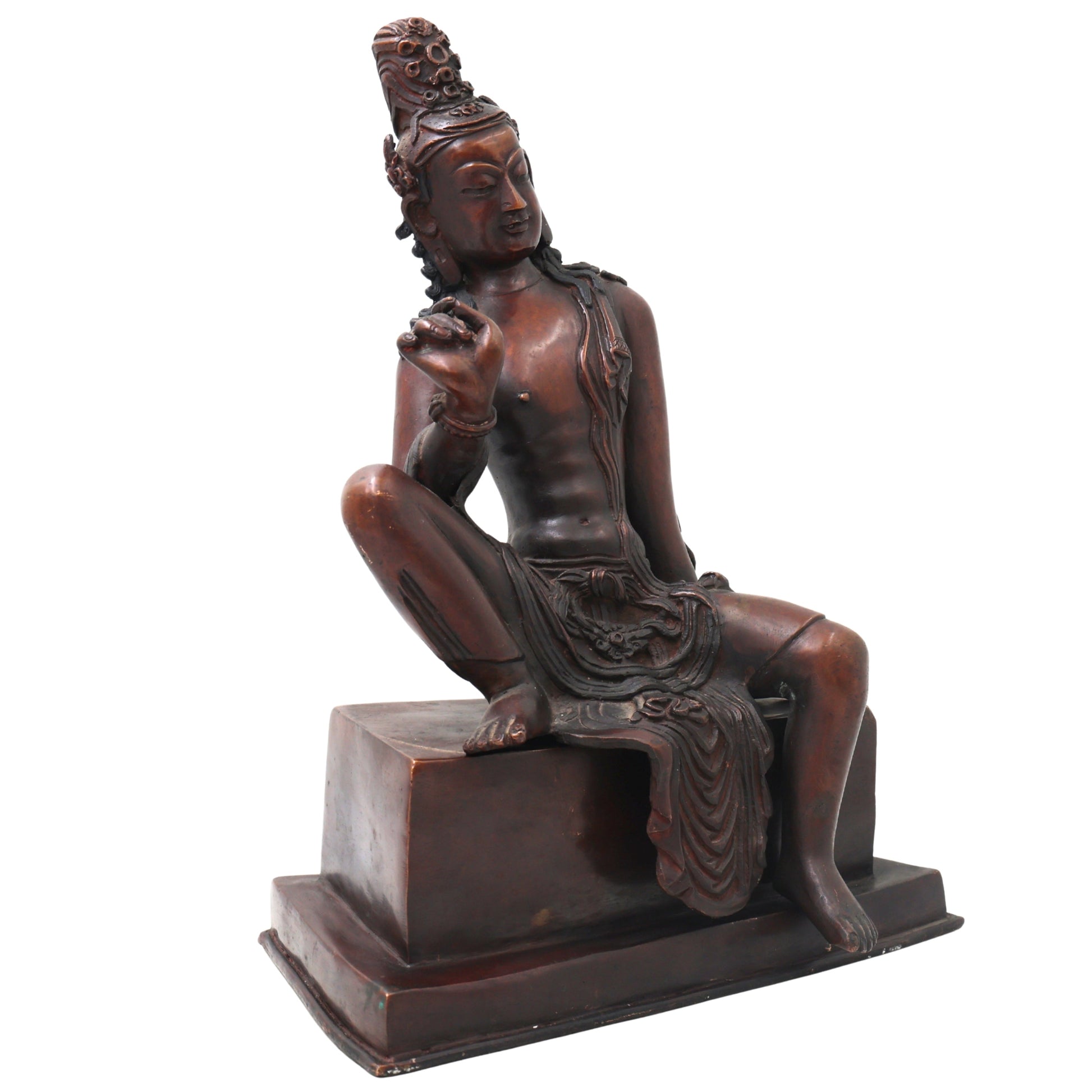 Brass Krishna Idol, Gopal Murti, Govinda Vigraham, Balakrishna Statue, Krishna Pratima for Pooja, Home & Temple Decor,Brown, 12 Inch, 1 Piece