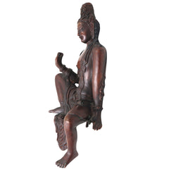 Brass Krishna Idol, Gopal Murti, Govinda Vigraham, Balakrishna Statue, Krishna Pratima for Pooja, Home & Temple Decor,Brown, 12 Inch, 1 Piece