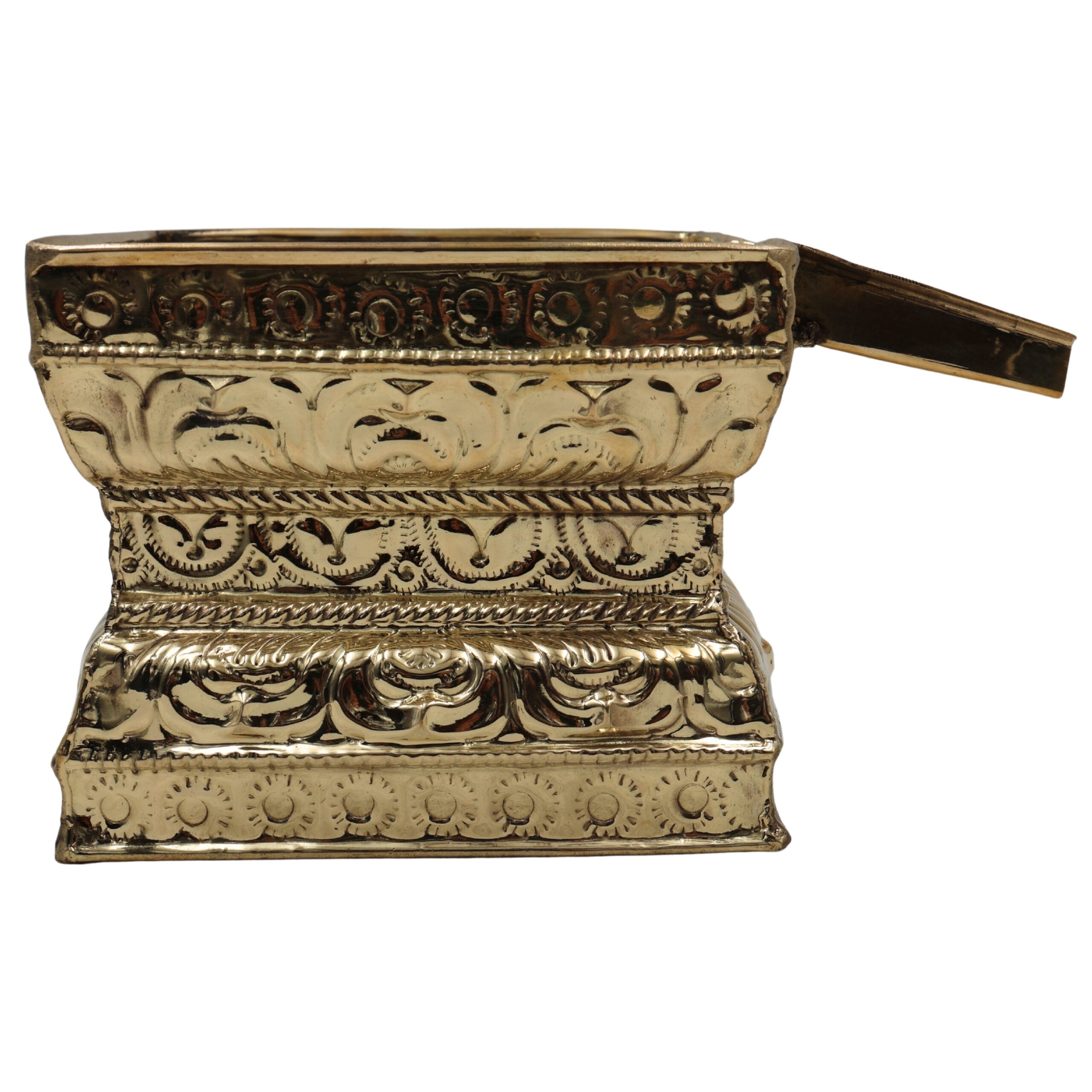 Brass Abhishek Patra Somasutra Plate Snana Jal Patra Abhishekam Kalash Pital Peetal Pittal Pooja Vessel for Shiva Lingam Temple Puja,Gold, 4.5 Inch, 1 Piece