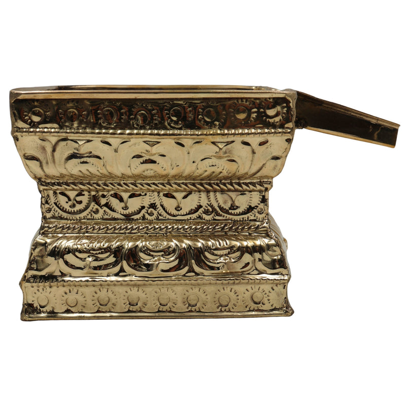 Brass Abhishek Patra Somasutra Plate Snana Jal Patra Abhishekam Kalash Pital Peetal Pittal Pooja Vessel for Shiva Lingam Temple Puja,Gold, 4.5 Inch, 1 Piece
