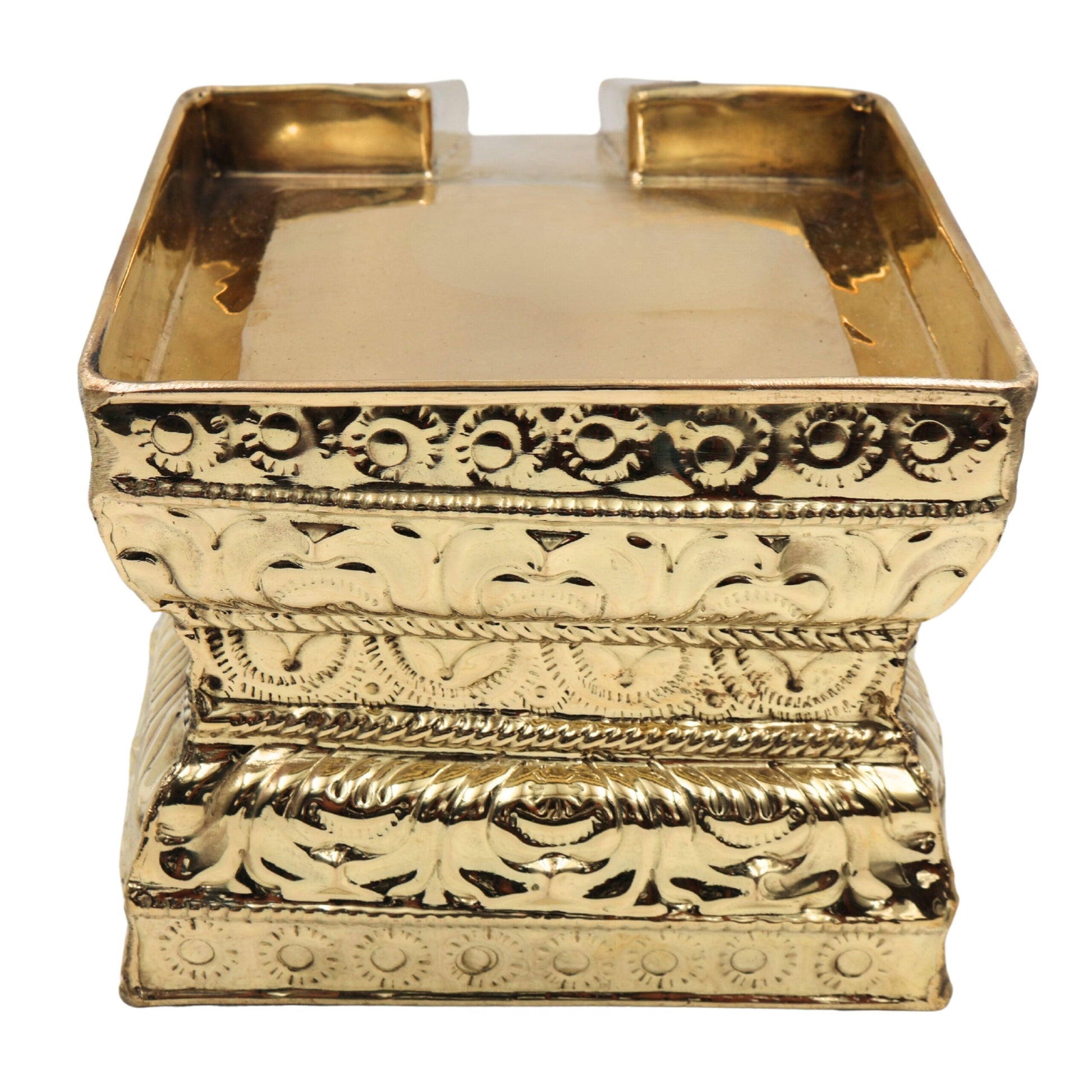Brass Abhishek Patra Somasutra Plate Snana Jal Patra Abhishekam Kalash Pital Peetal Pittal Pooja Vessel for Shiva Lingam Temple Puja,Gold, 4.5 Inch, 1 Piece