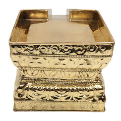 Brass Abhishek Patra Somasutra Plate Snana Jal Patra Abhishekam Kalash Pital Peetal Pittal Pooja Vessel for Shiva Lingam Temple Puja,Gold, 4.5 Inch, 1 Piece