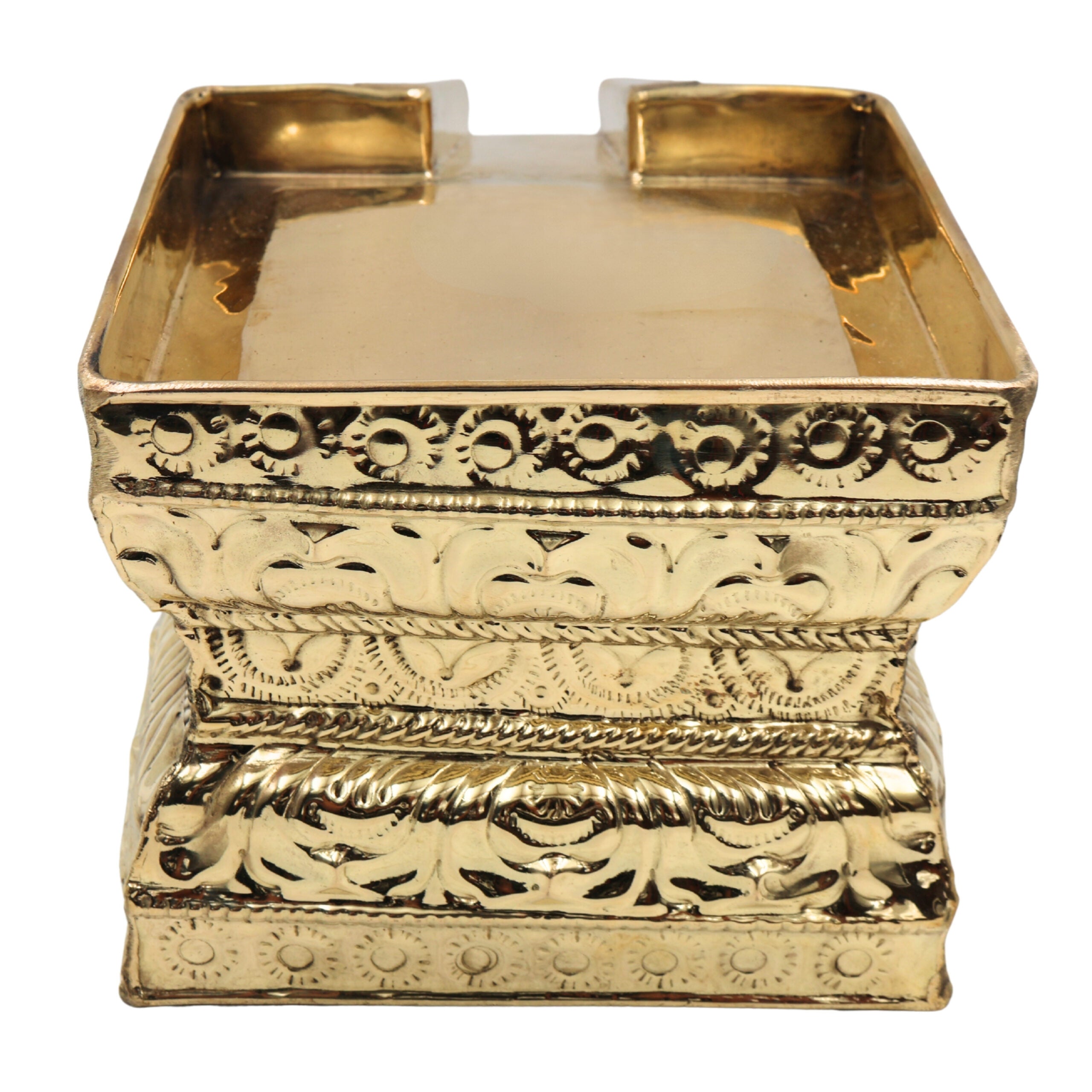 Brass Abhishek Patra Somasutra Plate Snana Jal Patra Abhishekam Kalash Pital Peetal Pittal Pooja Vessel for Shiva Lingam Temple Puja,Gold, 4.5 Inch, 1 Piece