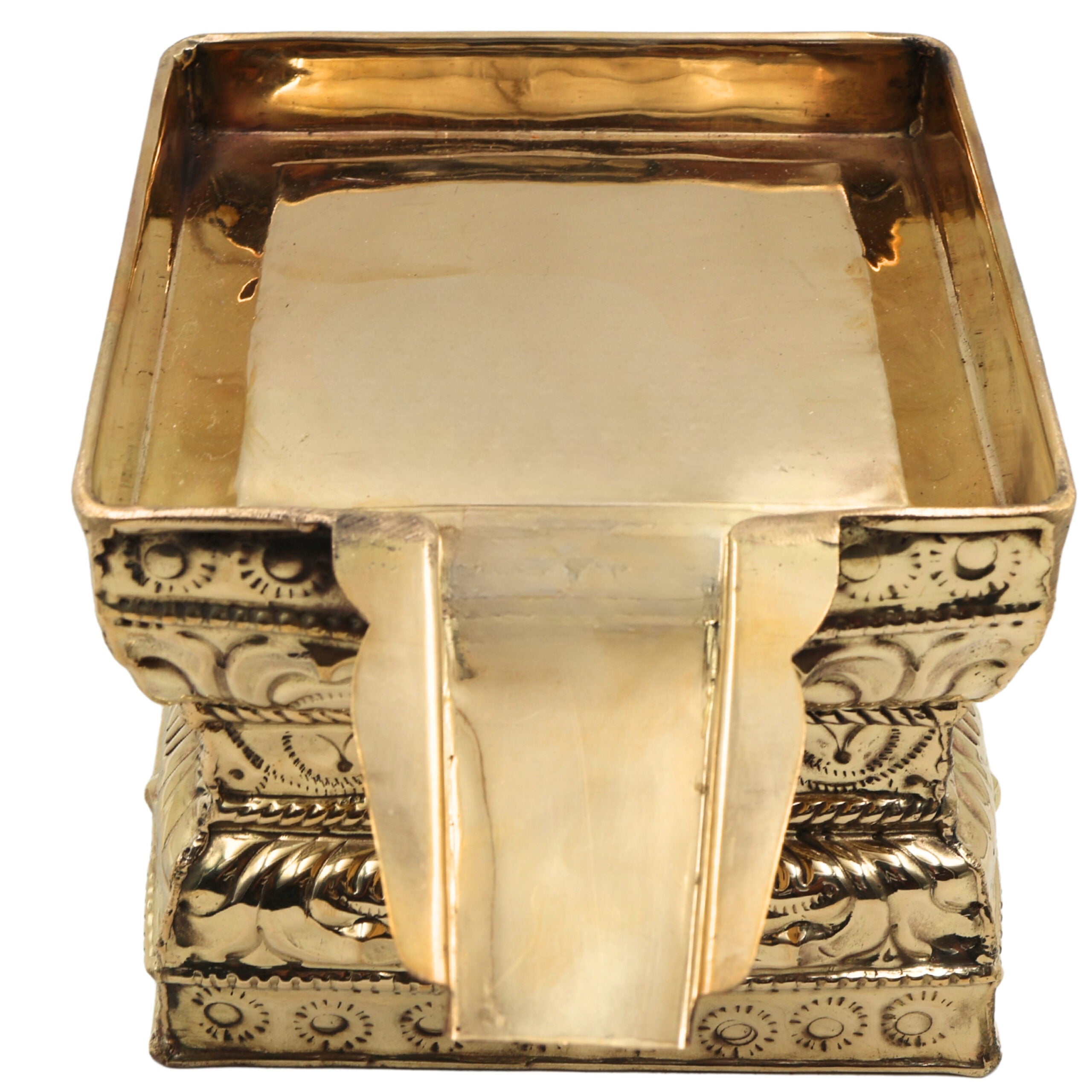 Brass Abhishek Patra Somasutra Plate Snana Jal Patra Abhishekam Kalash Pital Peetal Pittal Pooja Vessel for Shiva Lingam Temple Puja,Gold, 4.5 Inch, 1 Piece