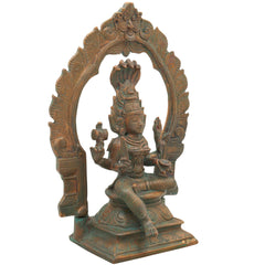 Handcrafted Bronze Mariyamman Idol | Panchaloha Goddess Statue | South Indian Village Goddess Murti | Traditional Chola Art Mariamma Sculpture,Brown, 9 Inch, 1 Piece