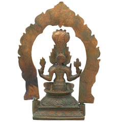 Handcrafted Bronze Mariyamman Idol | Panchaloha Goddess Statue | South Indian Village Goddess Murti | Traditional Chola Art Mariamma Sculpture,Brown, 9 Inch, 1 Piece