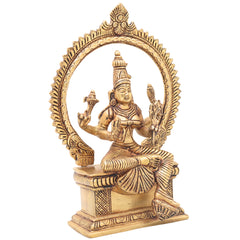 Brass Rajarajeshwari Idol, Sri Lalita Tripurasundari Devi Statue, Raja Rajeswari Amman Murti, Shodashi Kamakshi Bhuvaneshwari Brass Sculpture, Statue,Gold, 10 Inch, 1 Piece